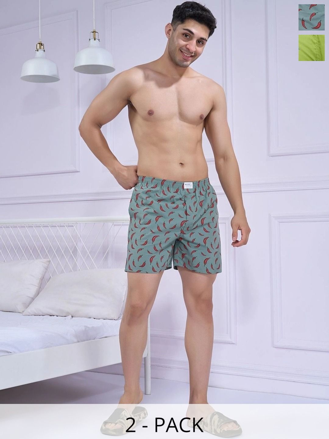 MAXZONE Pack Of 2 Printed Pure Cotton Boxers-picture-21