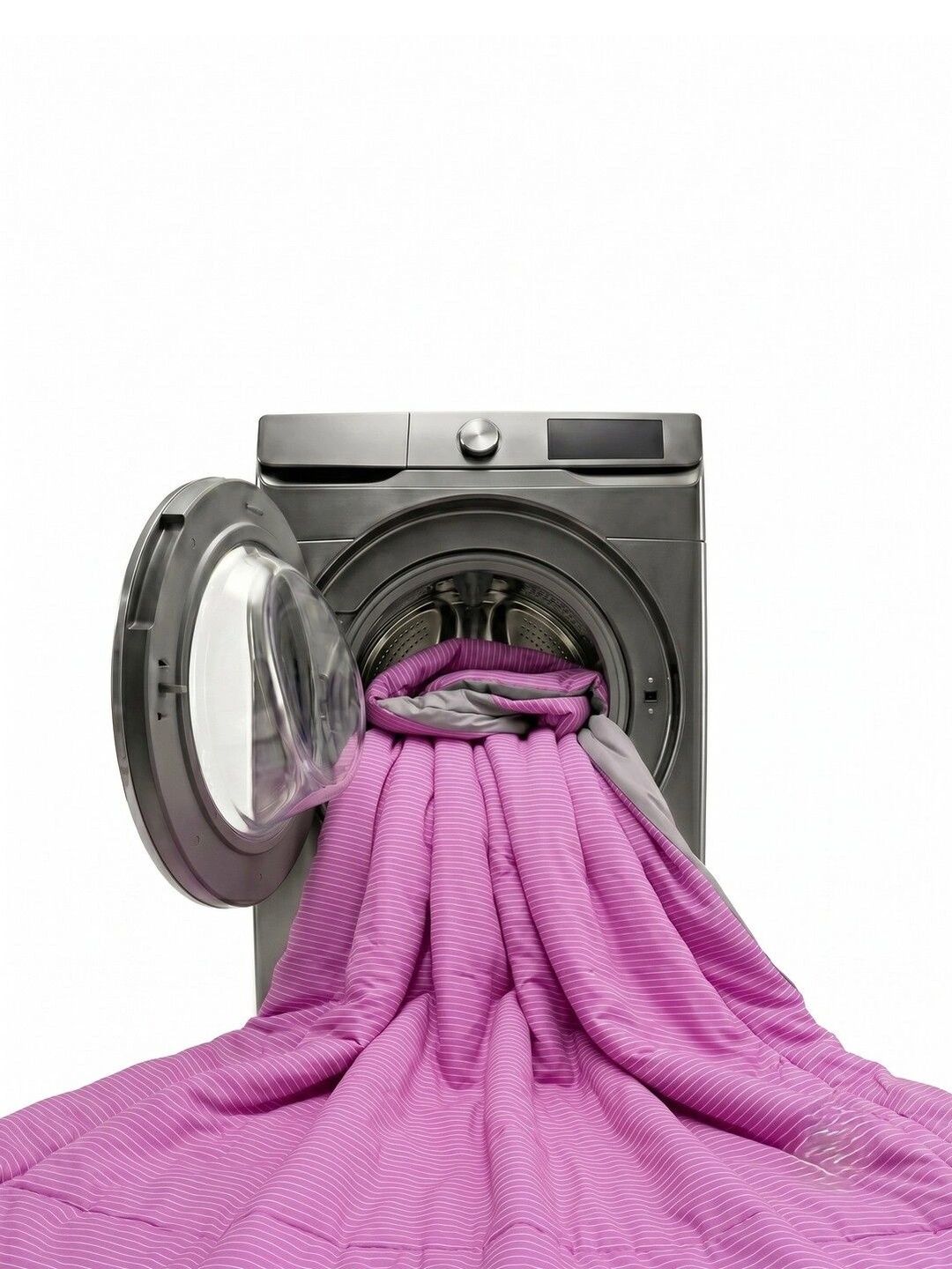 Zarf Pink & Grey Striped 400 GSM Comforter-picture-38