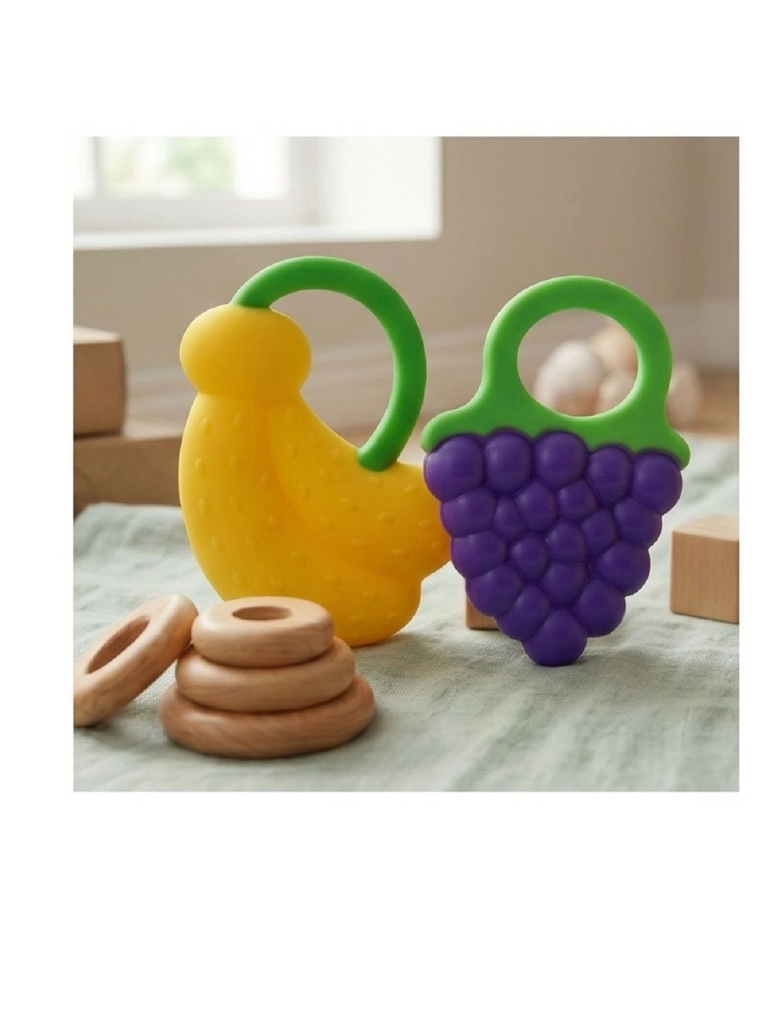 ORTIS GLOBAL TRADE Set Of 2 Grapes Teether & Banana Teether-picture-34