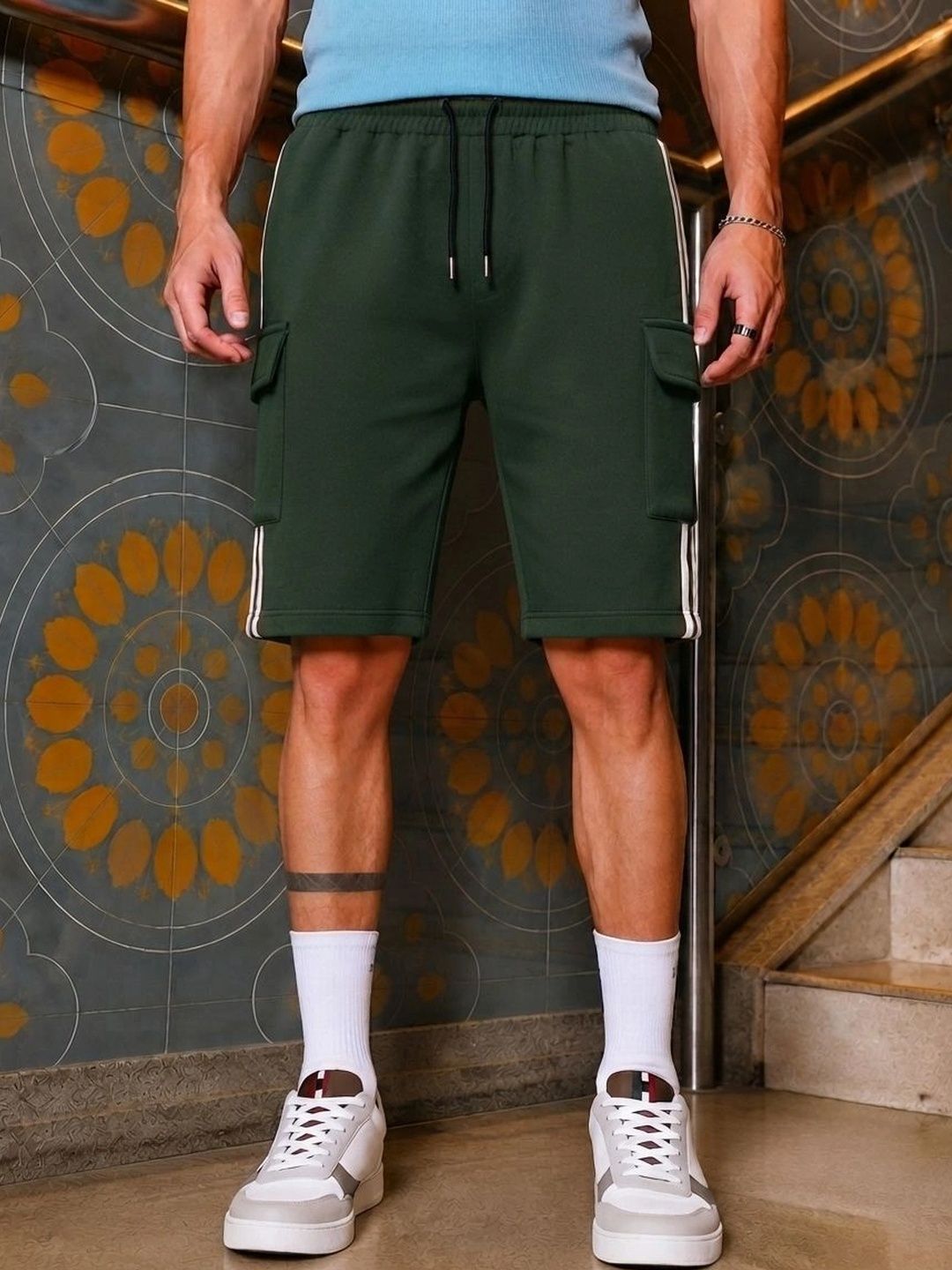 CHROVEL Men Striped Regular Shorts-picture-49