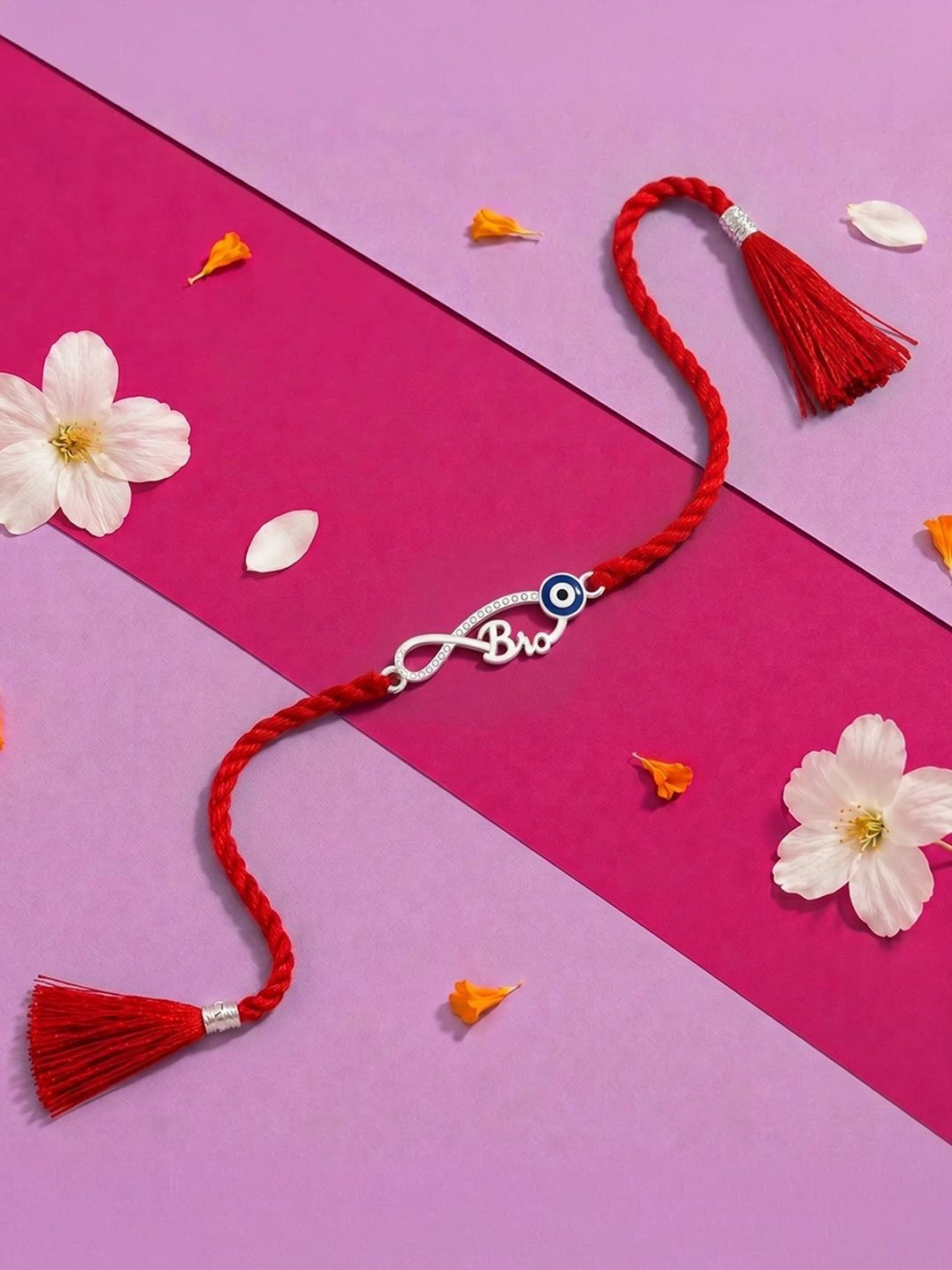 Zavya 925 Sterling Silver Infinity Motif Rakhi for Brother-picture-38
