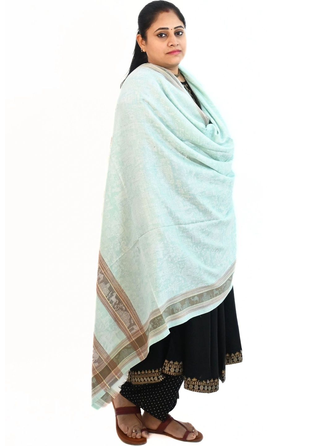 SPRHA Women Woven Design Shawl-image-44