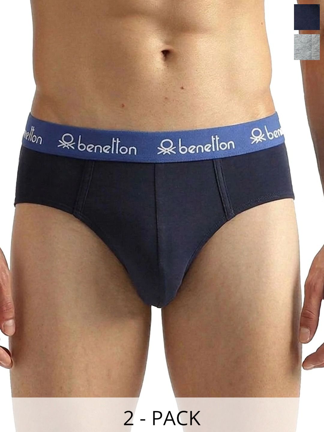 united colors  of benetton United Colors of Benetton Men Pack of 2 Cotton Bikini-picture-39