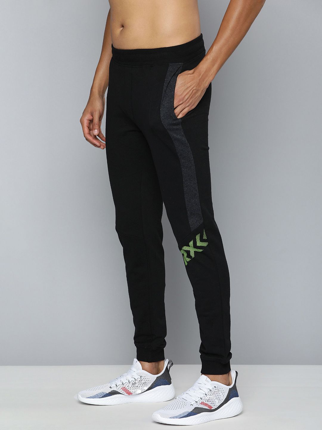 HRX by Hrithik Roshan Regular Fit Brand Logo Printed Casual Joggers