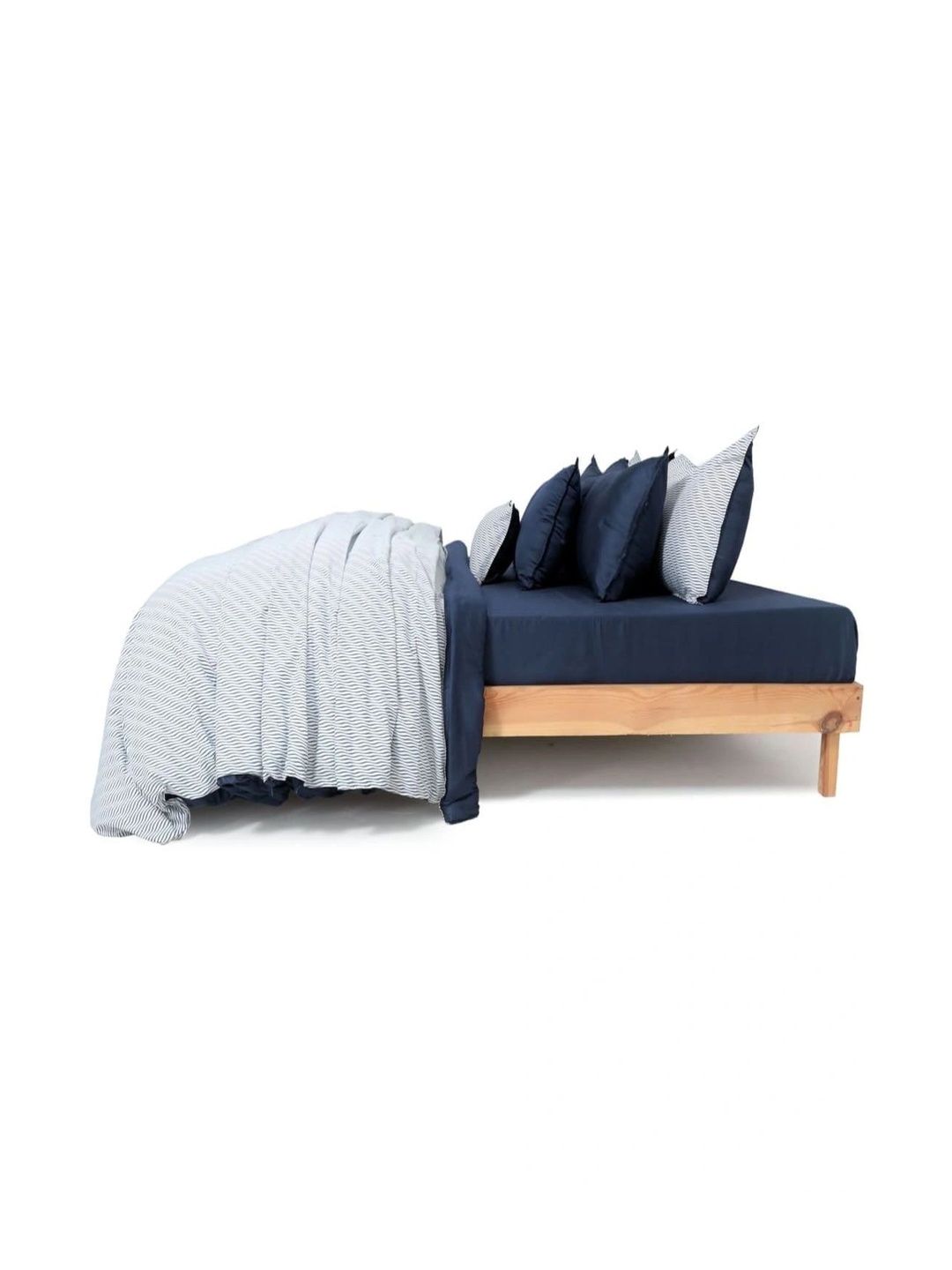 Zarf Blue & White Striped 400 GSM Comforter-picture-31