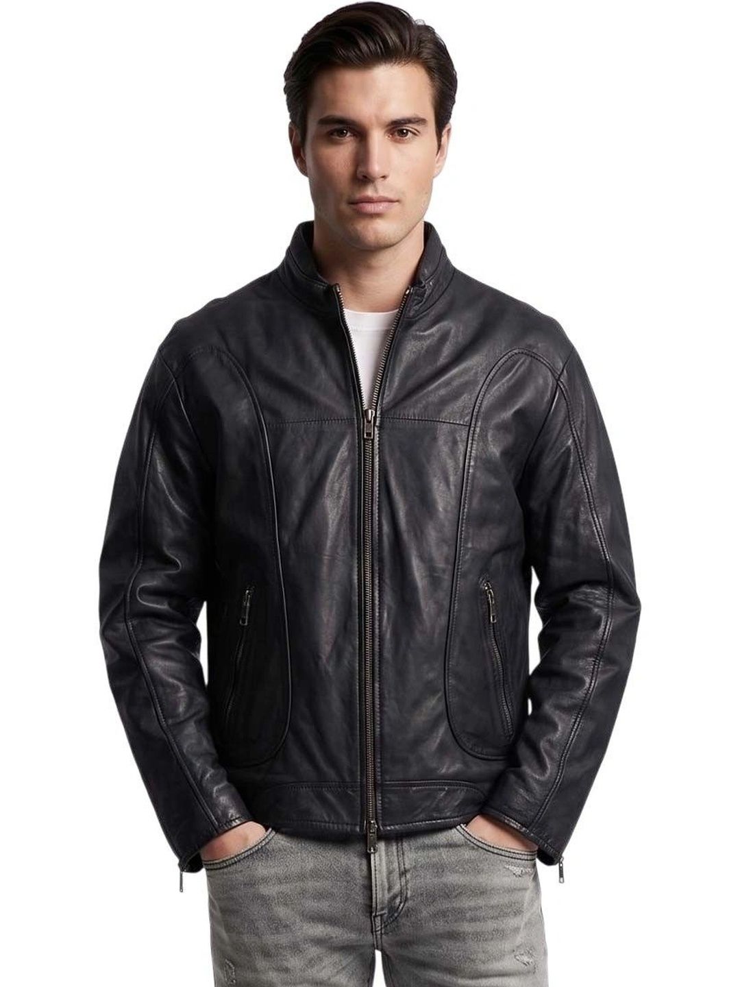 DIESEL Men Leather Leather Jacket-picture-57