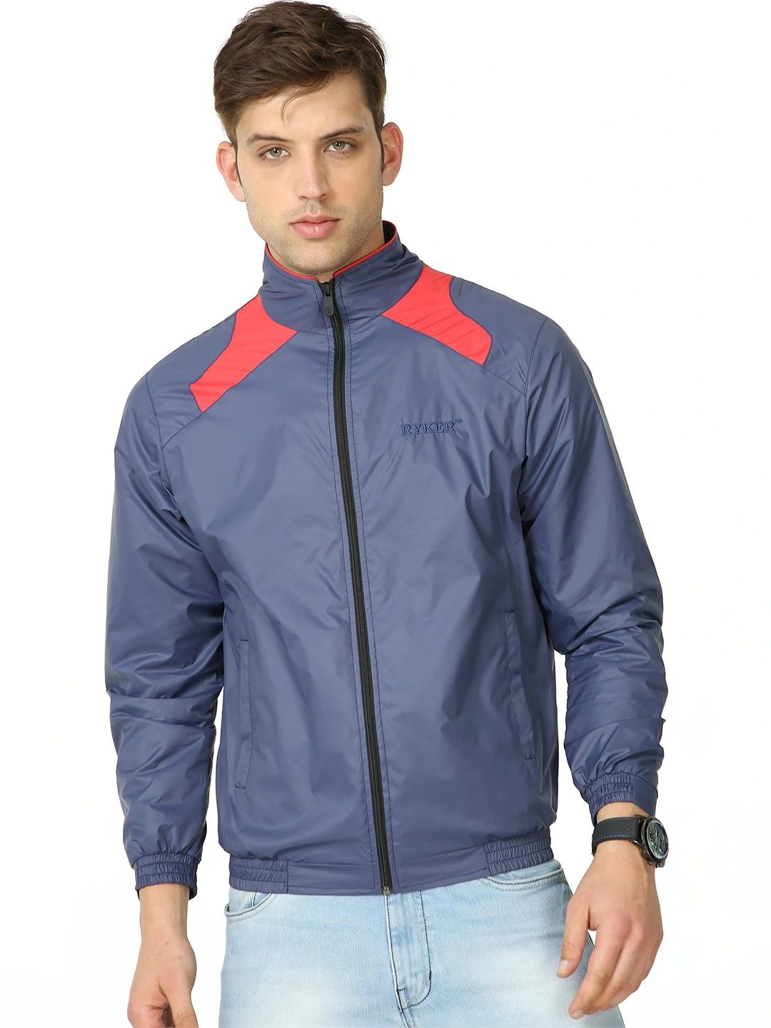 RYKER Men Colourblocked Windcheater Woven Jacket-picture-13