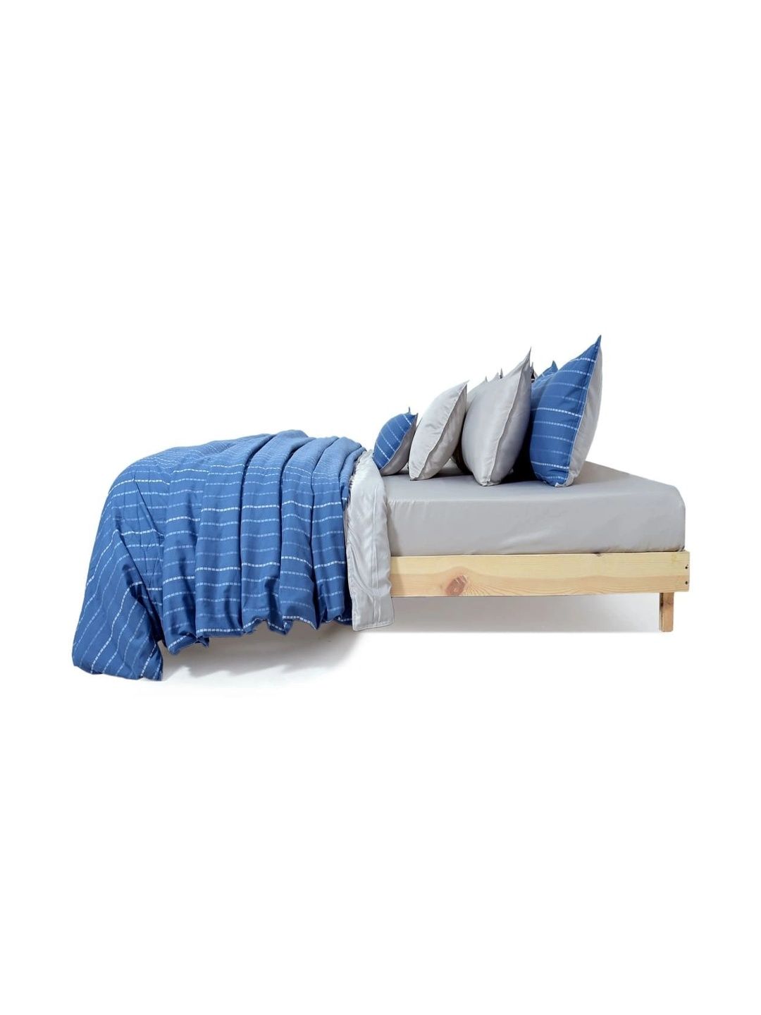 Zarf Blue & White Striped 400 GSM Dohar-picture-39