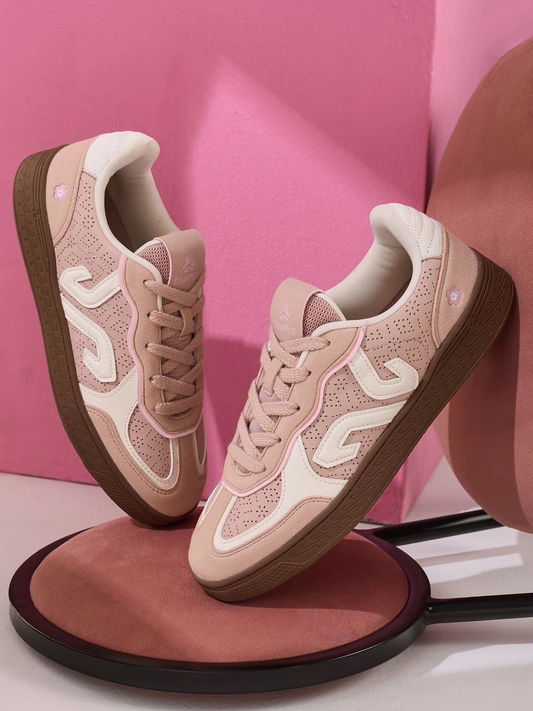 Campus Women Perforations PU Sneakers-image-5