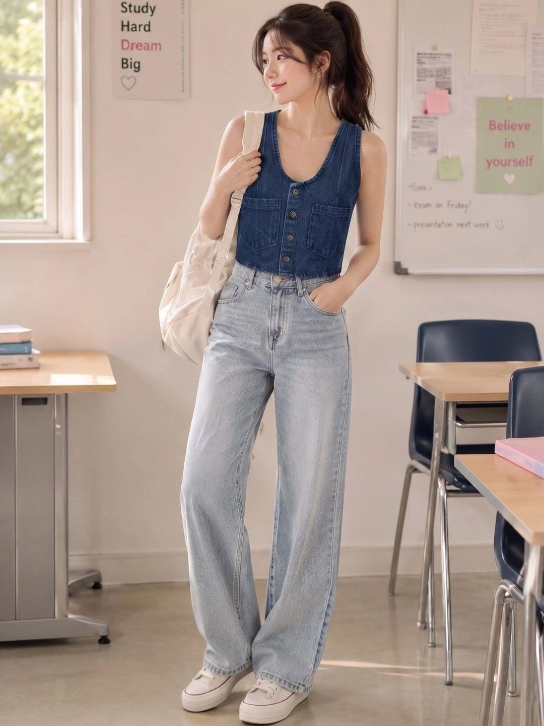 NEW-18 Scoop Neck Denim Waistcoat-picture-28