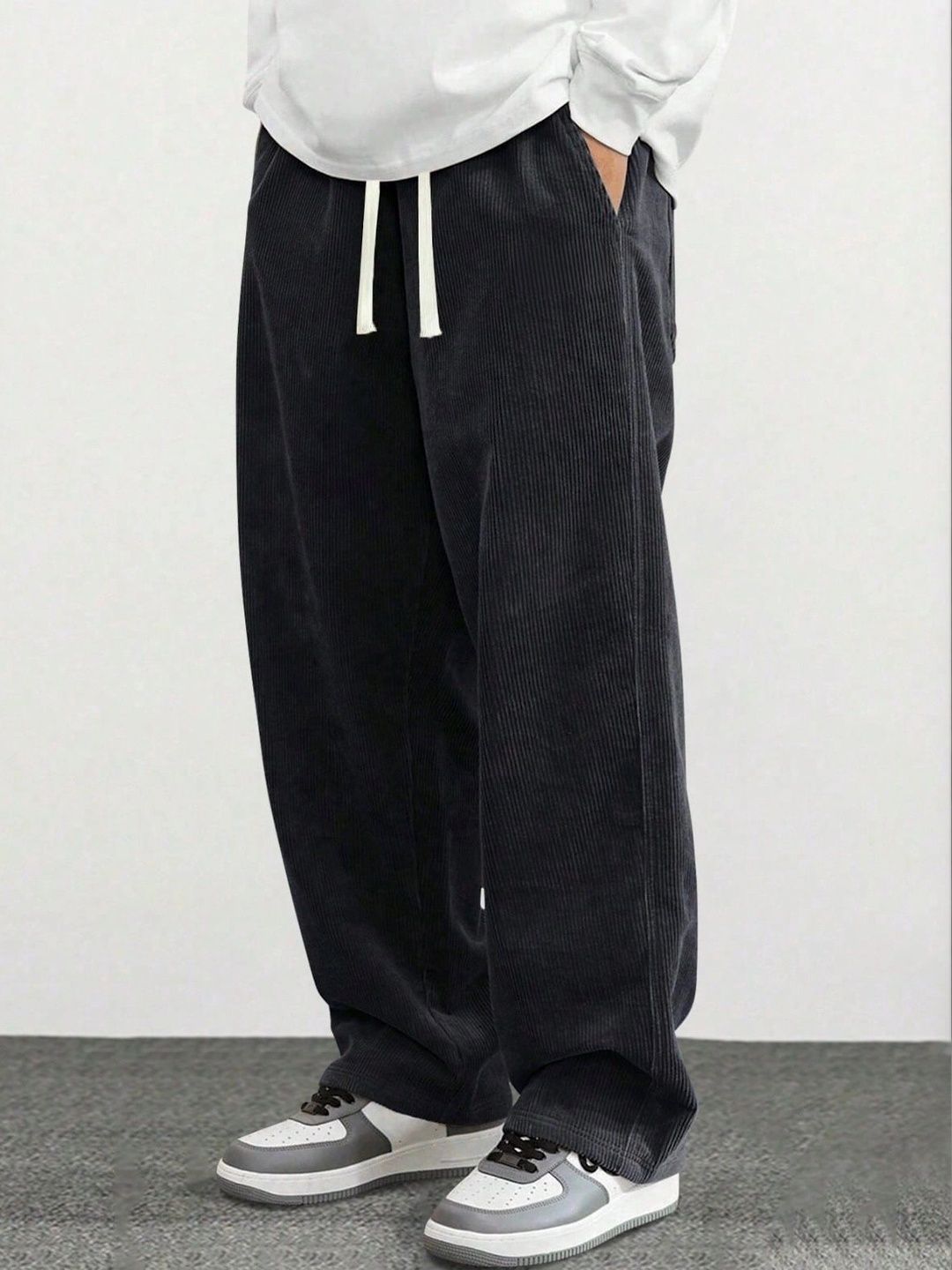 Imsa Moda Men Regular Fit Textured Track Pants-image-15