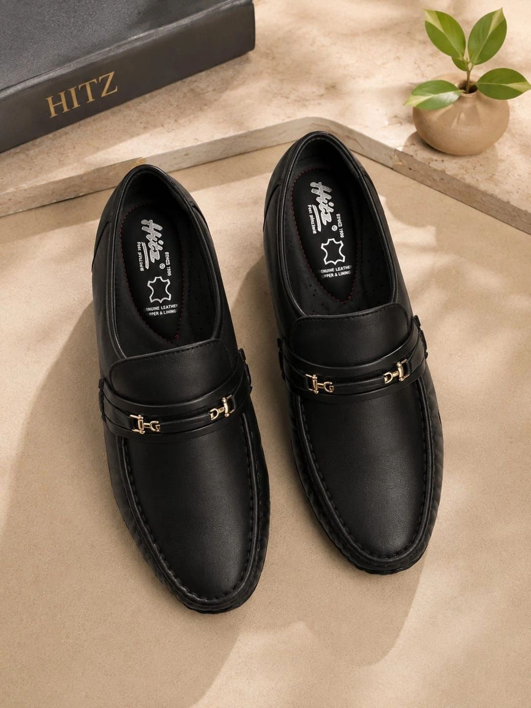 Hitz Men Leather Round Toe Slip-On Formal Loafers-picture-32