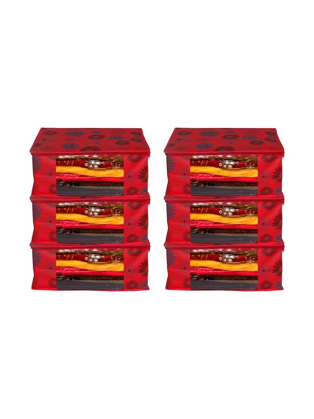 AARON INC Red Set of 6 Reusable Multi-Utility Organisers-picture-37