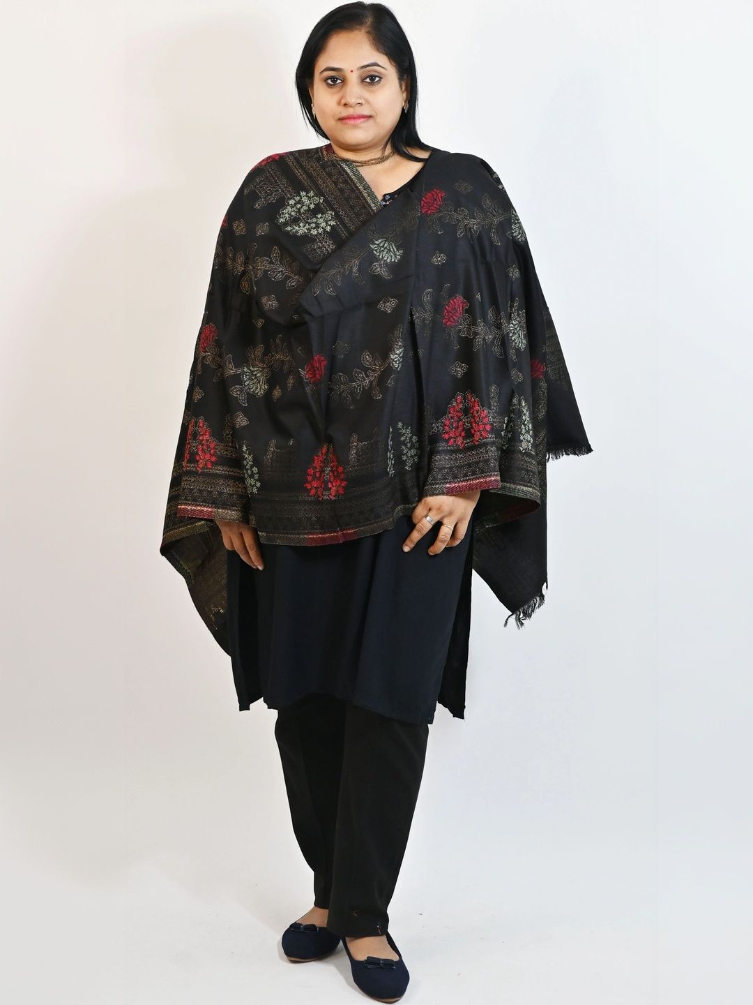 SPRHA Women Floral Embroidered Shawl-picture-17