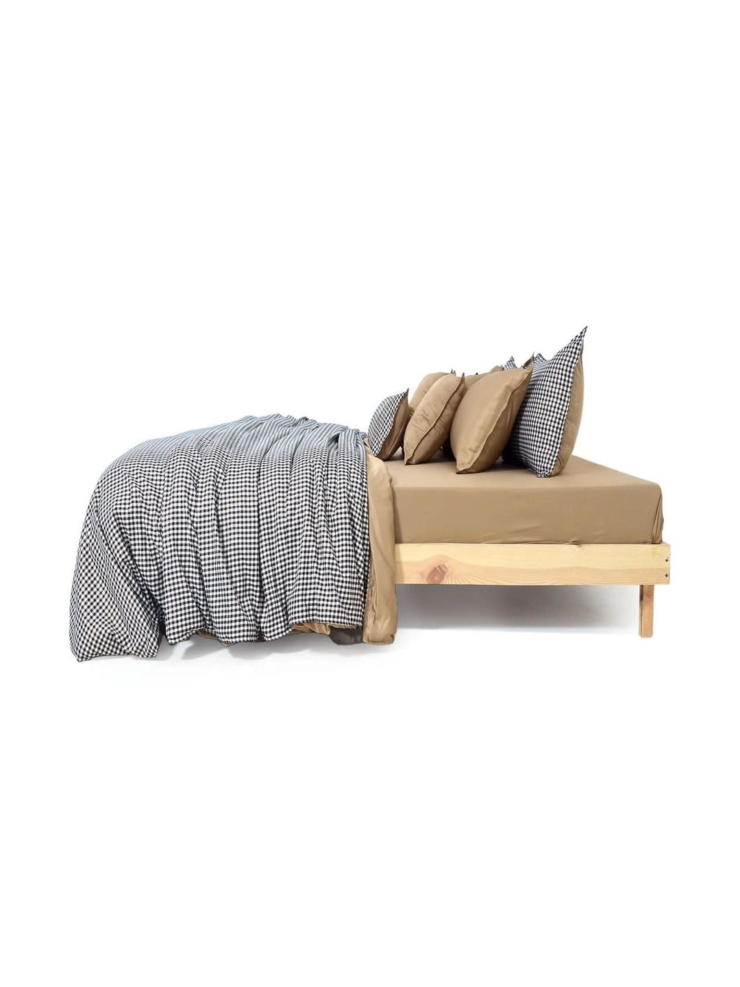 Zarf Black & Brown Checked 400 GSM Comforter-picture-58
