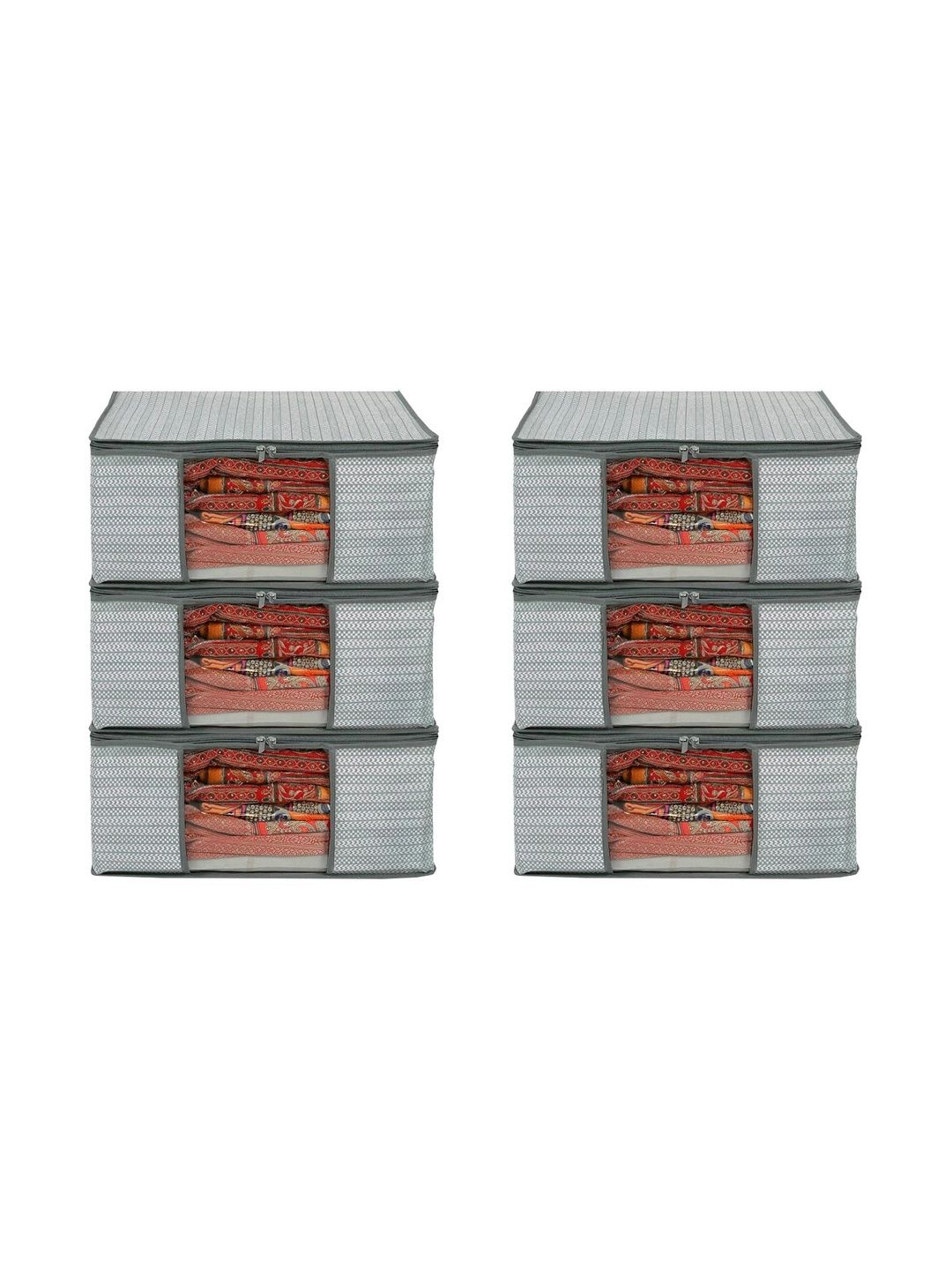 AARON INC Grey Set of 6 Reusable Multi-Utility Organisers-picture-12