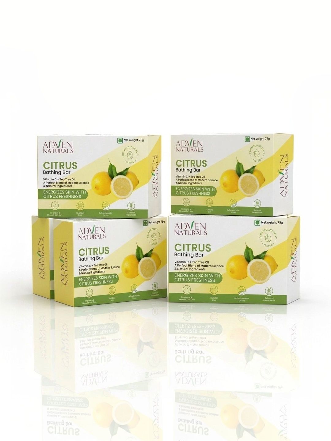 ADVEN Set Of 5 Citrus Bathing Soap - 75 g Each-picture-47