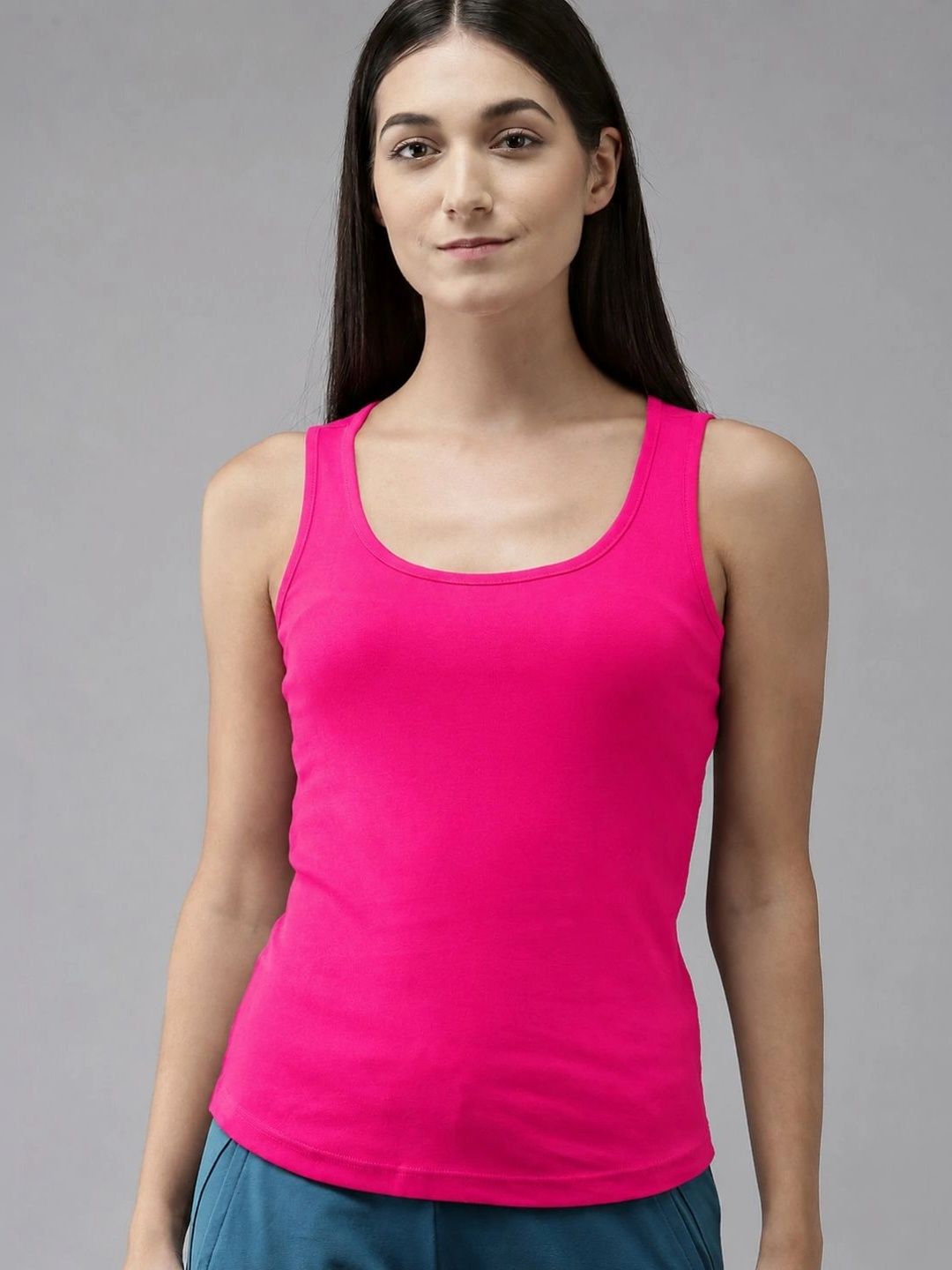 The Roadster Lifestyle Co Round Neck Non Padded Camisoles-picture-14