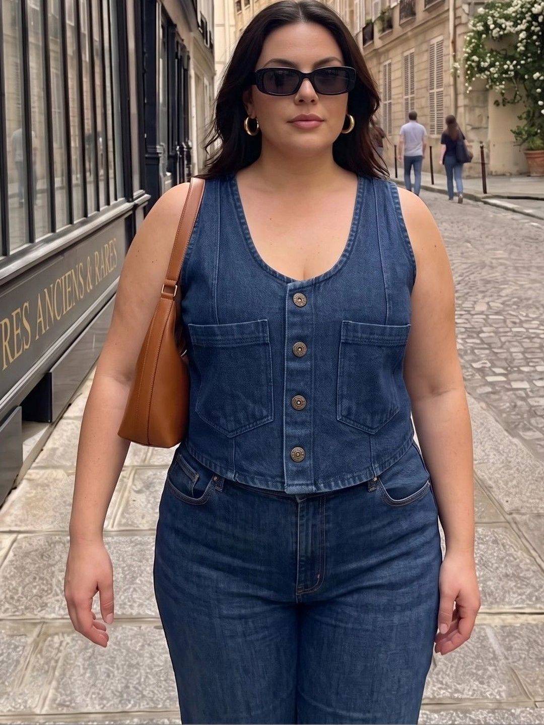 NEW-18 Scoop Neck Denim Waistcoat-picture-29