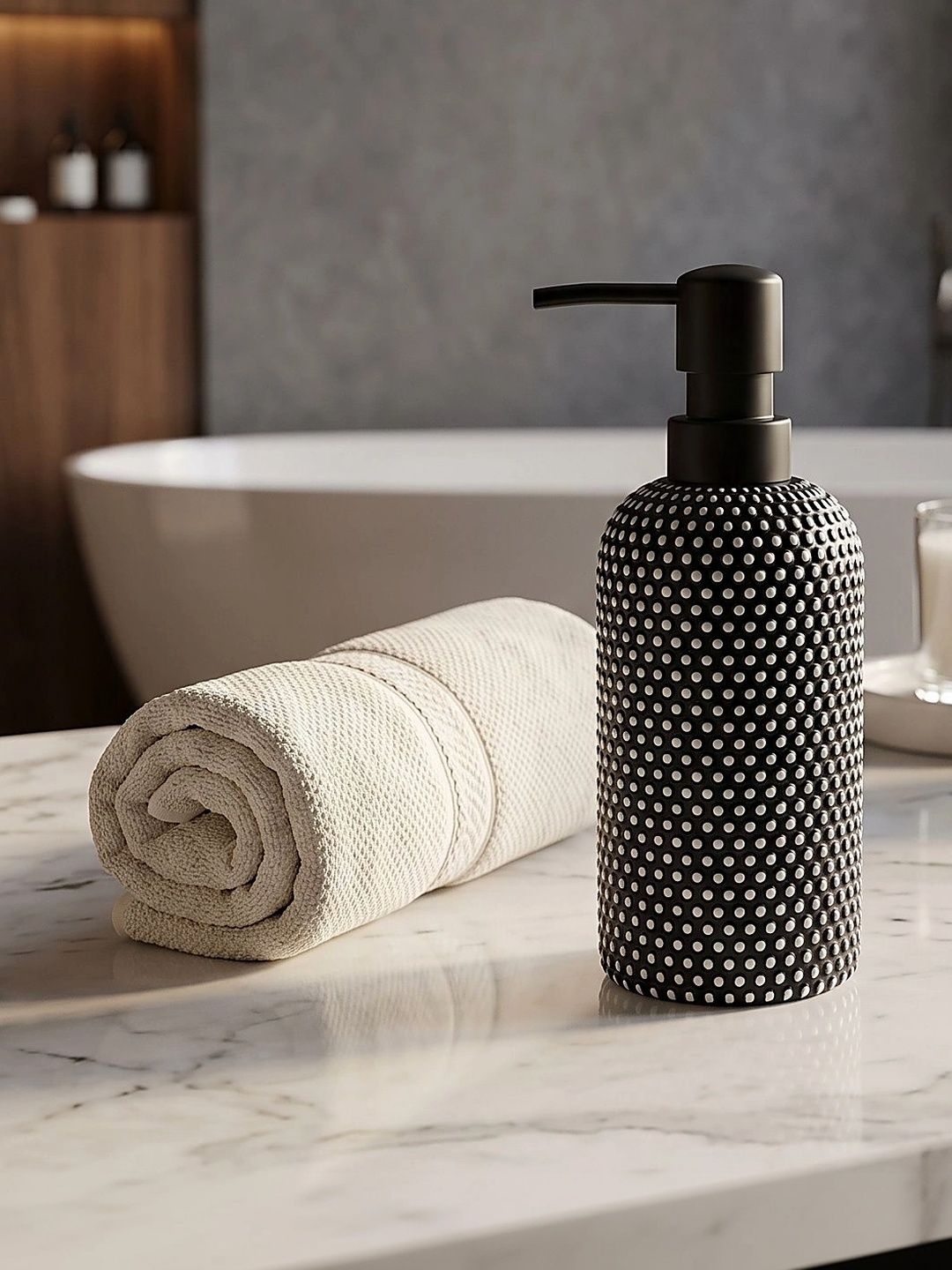 Pano Multicoloured Textured Polyresin Soap Dispenser-picture-52