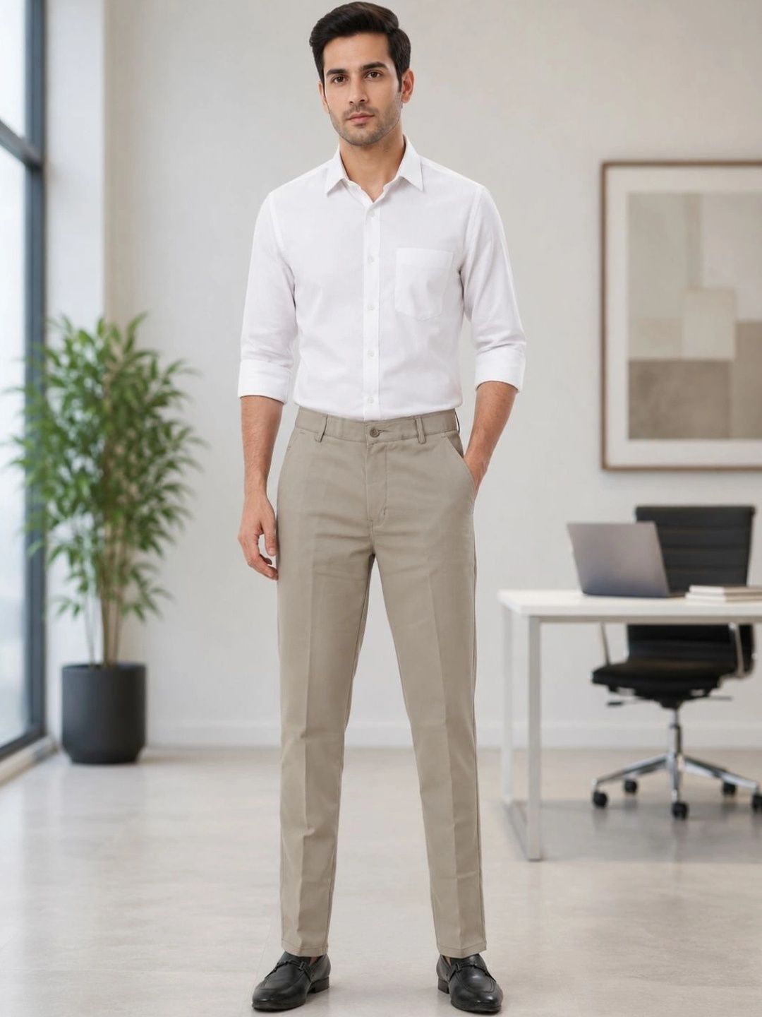 Kyber Men Classic Wrinkle Free Trousers-picture-14