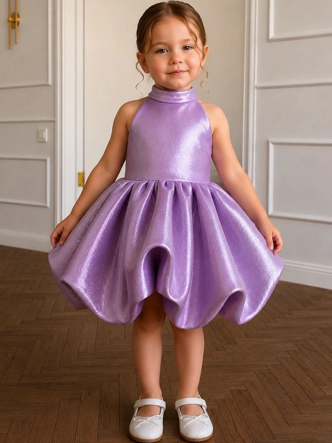 TILISM Satin Balloon Dress-image-43