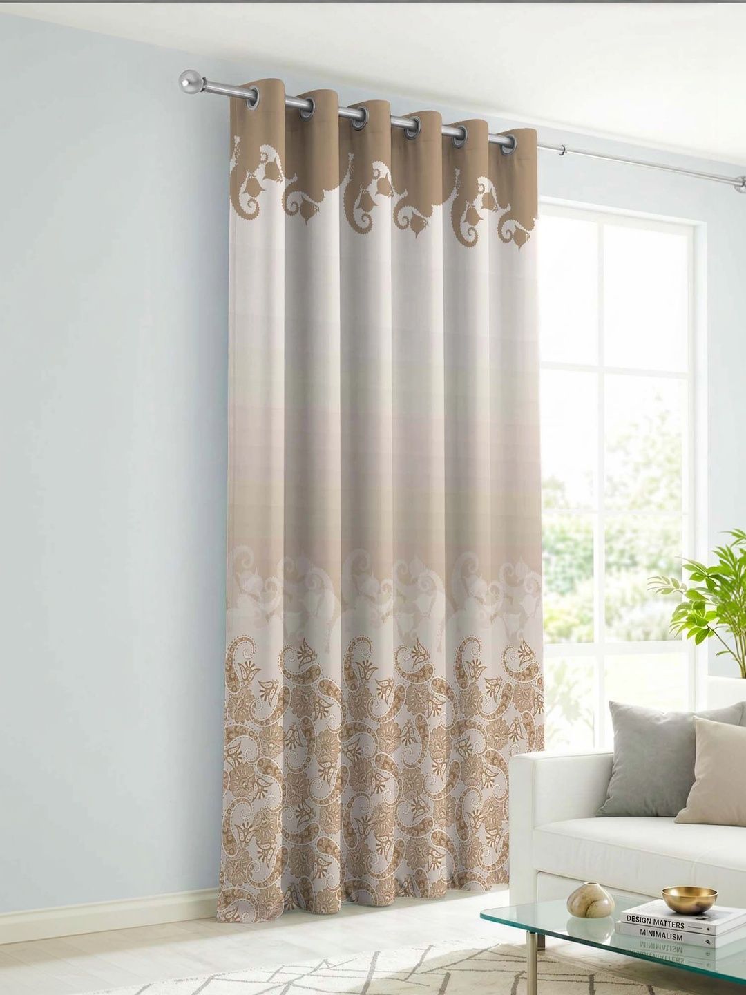 AAVIS DECOR Beige Room Darkening Long Door Curtain-image-36