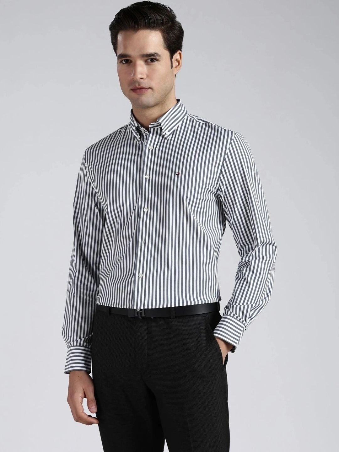 Tommy Hilfiger Men Striped Formal Shirt-picture-52