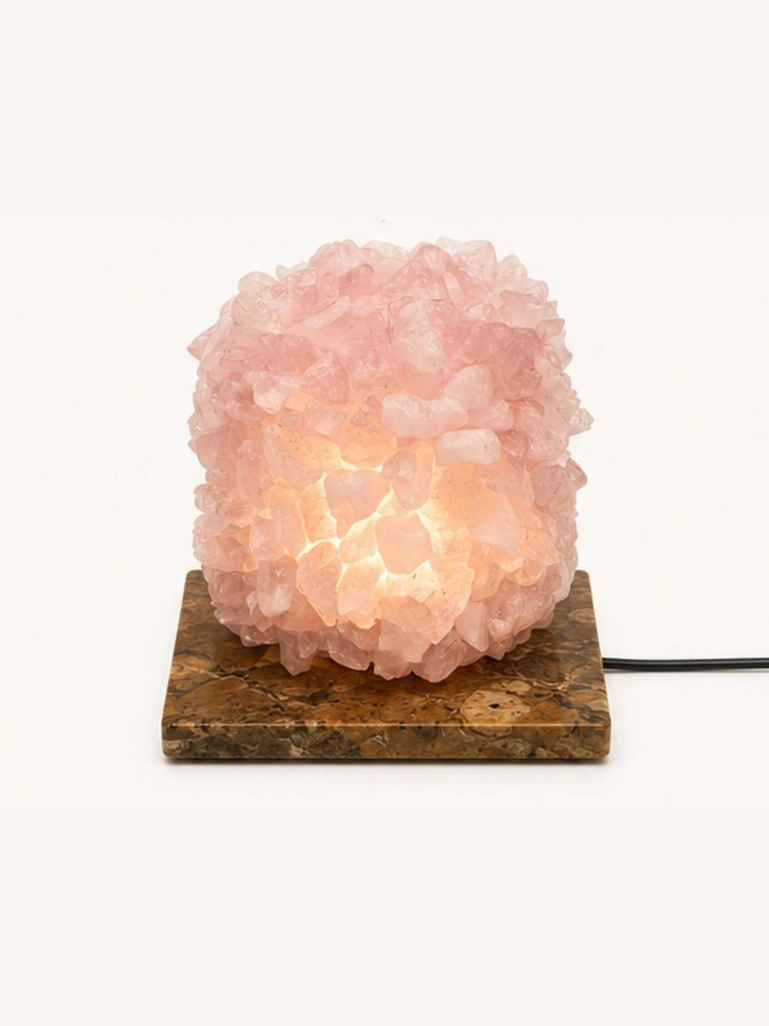 SAARAA FICTIONS Pink Textured Abstract Shaped Table Lamp-picture-13