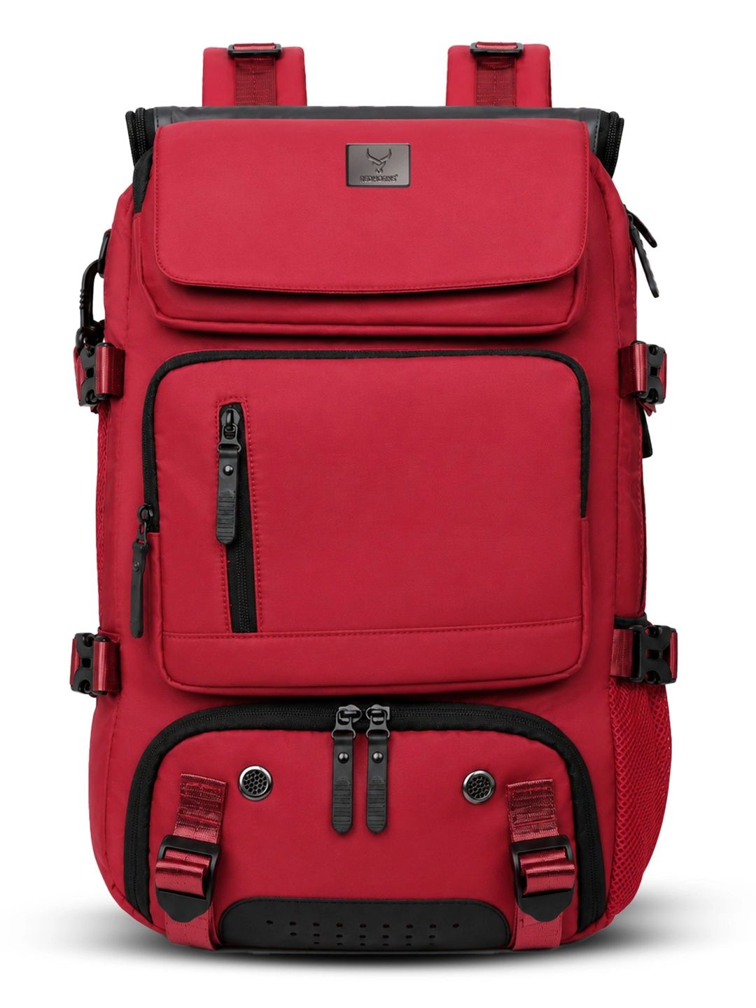 REDHORNS Unisex Contrast Detail Backpack with Compression Straps-picture-16