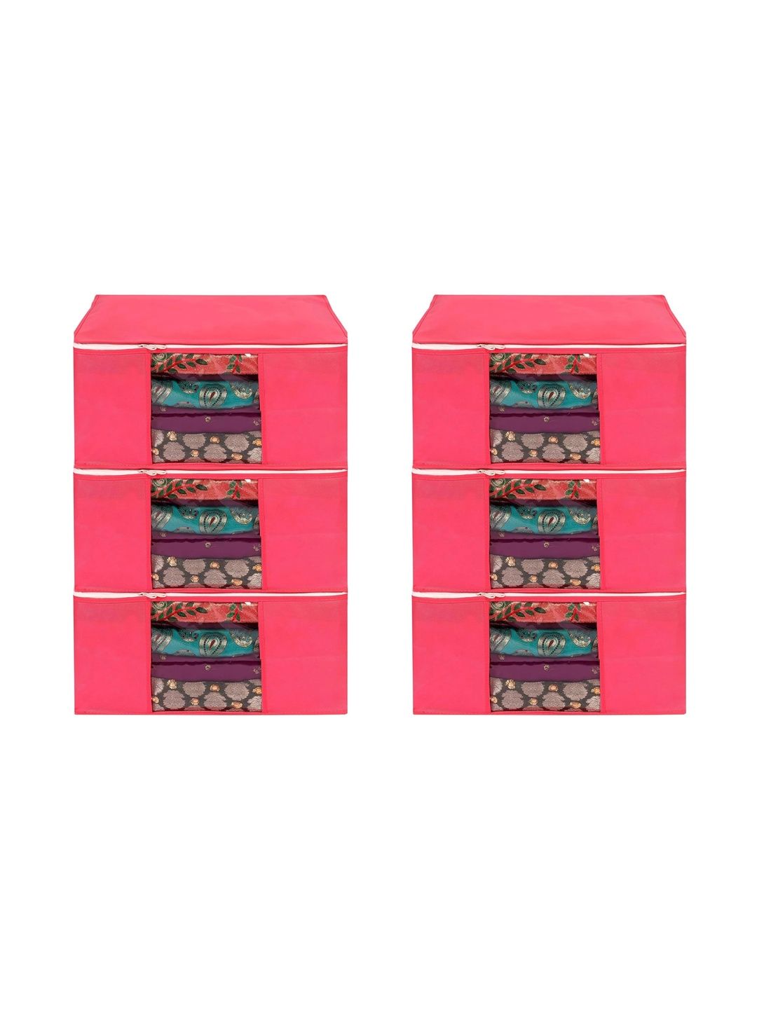AARON INC Pink Set of 6 Reusable Multi-Utility Organisers-picture-8