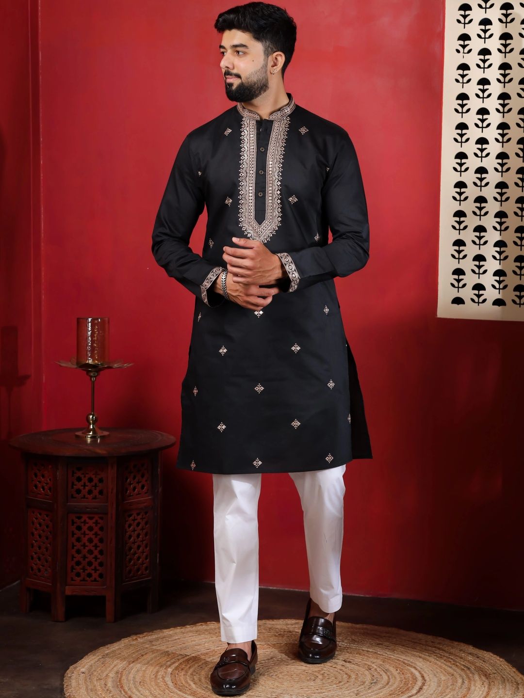 Koshin Men Embellished Mirror Work Kurta-picture-43