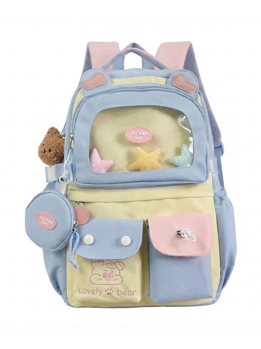 WALSON Women Graphic Contrast Detail Backpack-picture-56