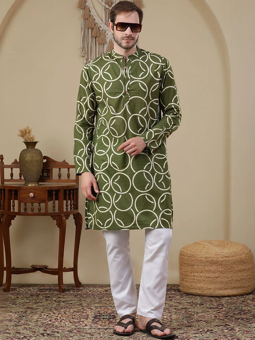 Anouk Men Geometric Printed Kurta-picture-23