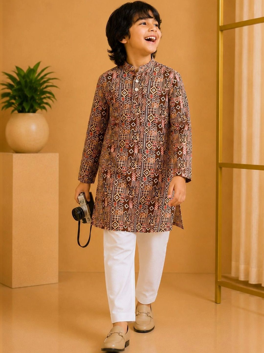 KALINI Boys Printed Regular Kurta with Trousers-picture-16