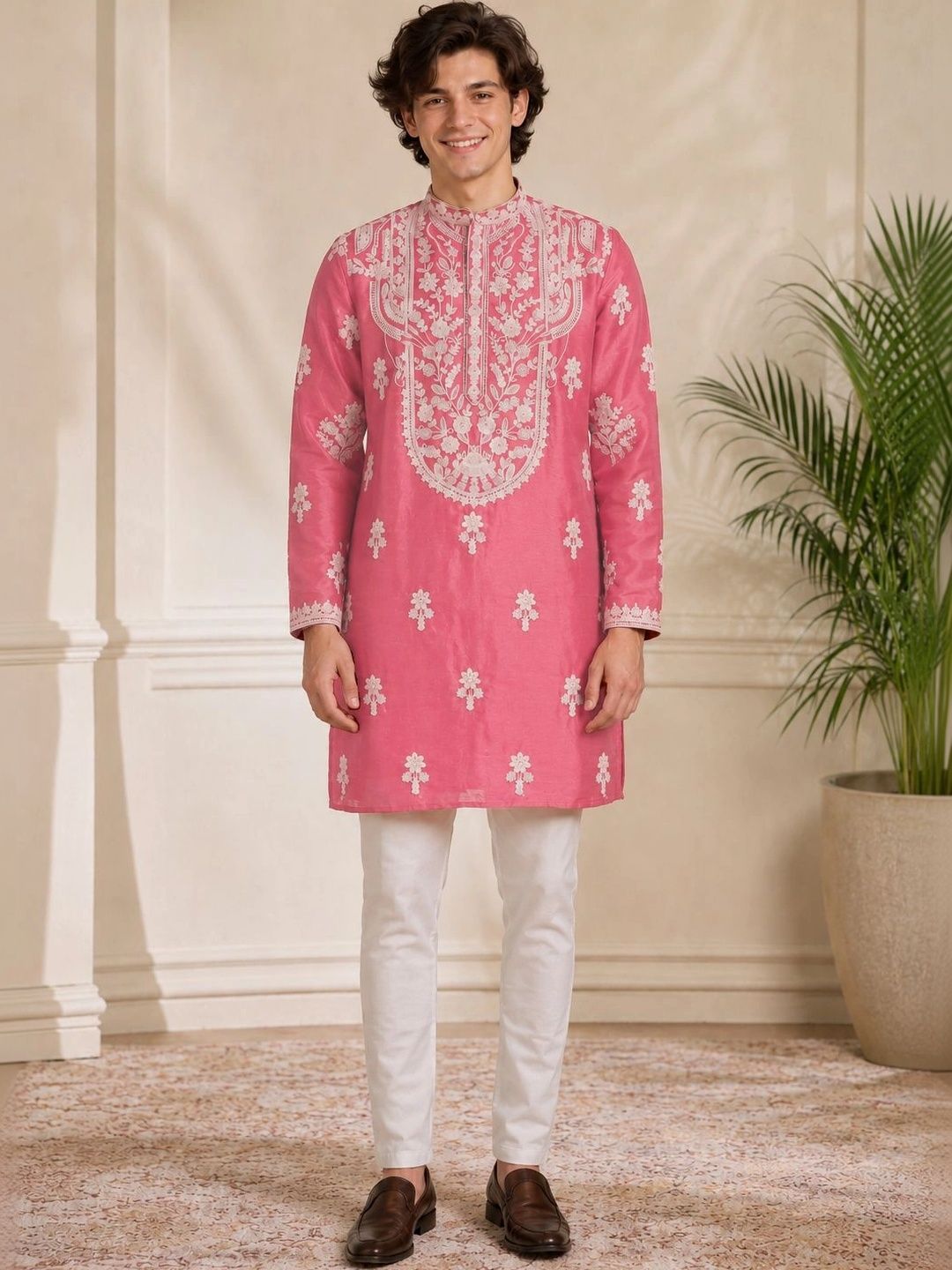 House of Pataudi Men Embroidered Thread Work Kurta-picture-37