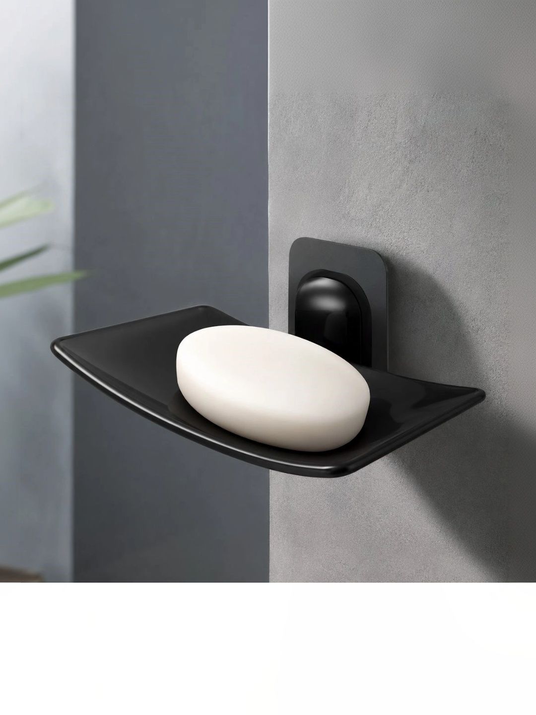 Klivon Black Solid Plastic Soap Dish-picture-43