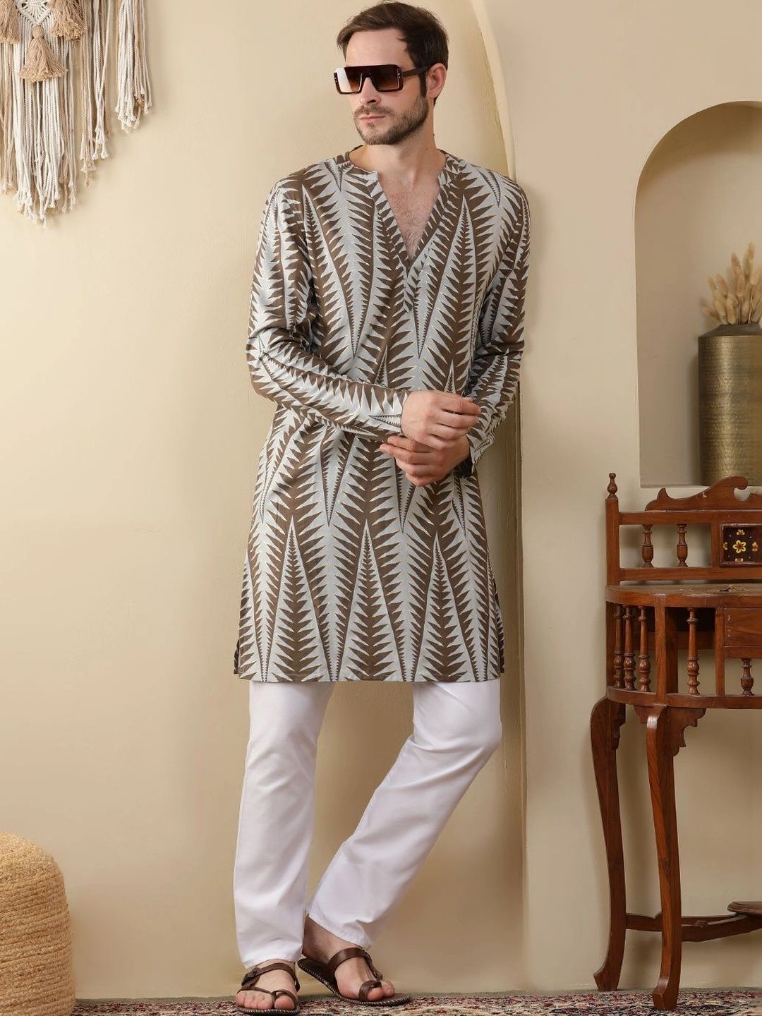 Anouk Men Geometric Printed Kurta-picture-18