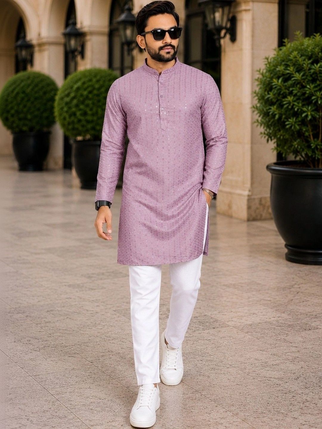 SKYWORRIX Men Regular Kurta with Trousers-picture-34