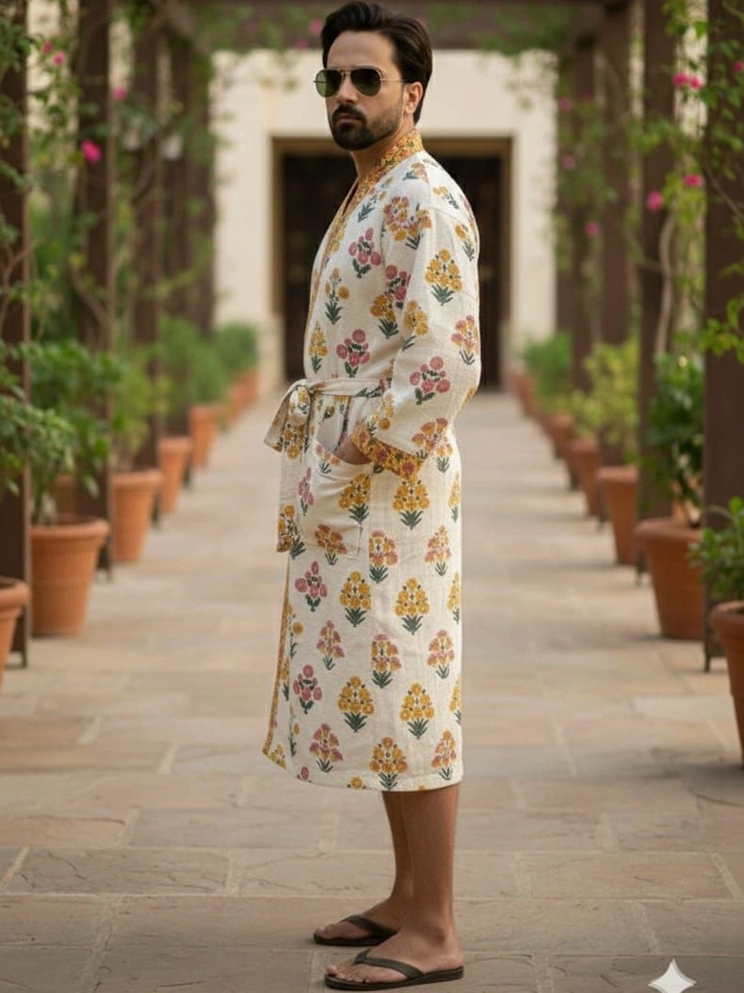 tundwal's Ultra Soft Printed Cotton Bath Robe-picture-3