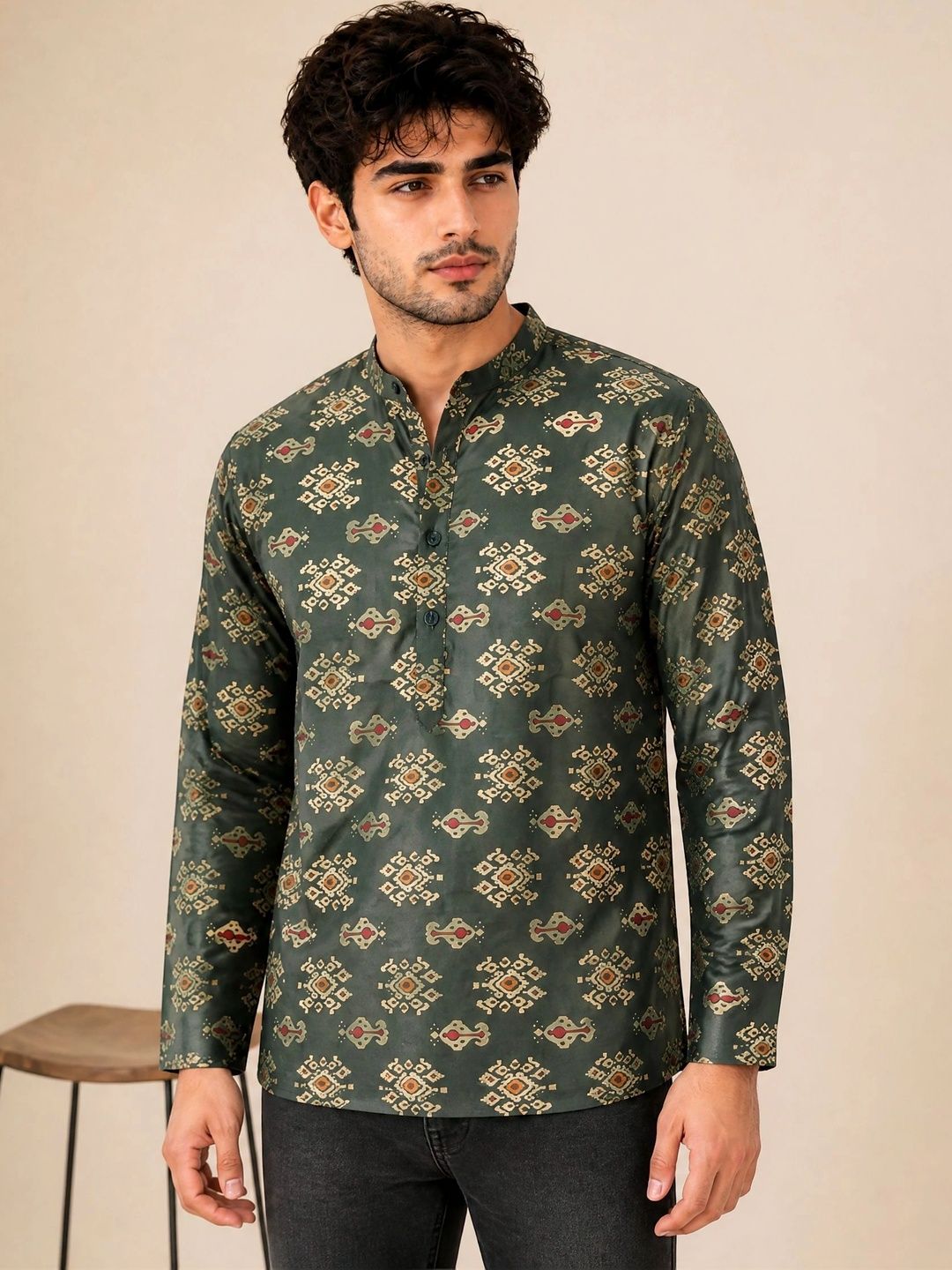 SZN Men Ethnic Motifs Printed Kurta-image-34