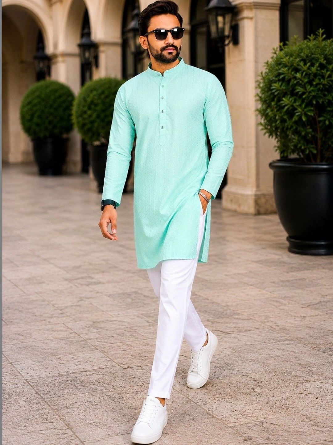 SKYWORRIX Men Regular Kurta with Trousers-picture-43