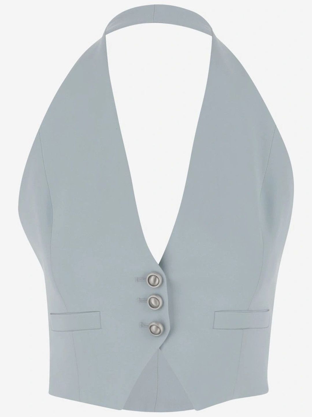 Pinko Light Blue Halterneck Waistcoat-picture-57