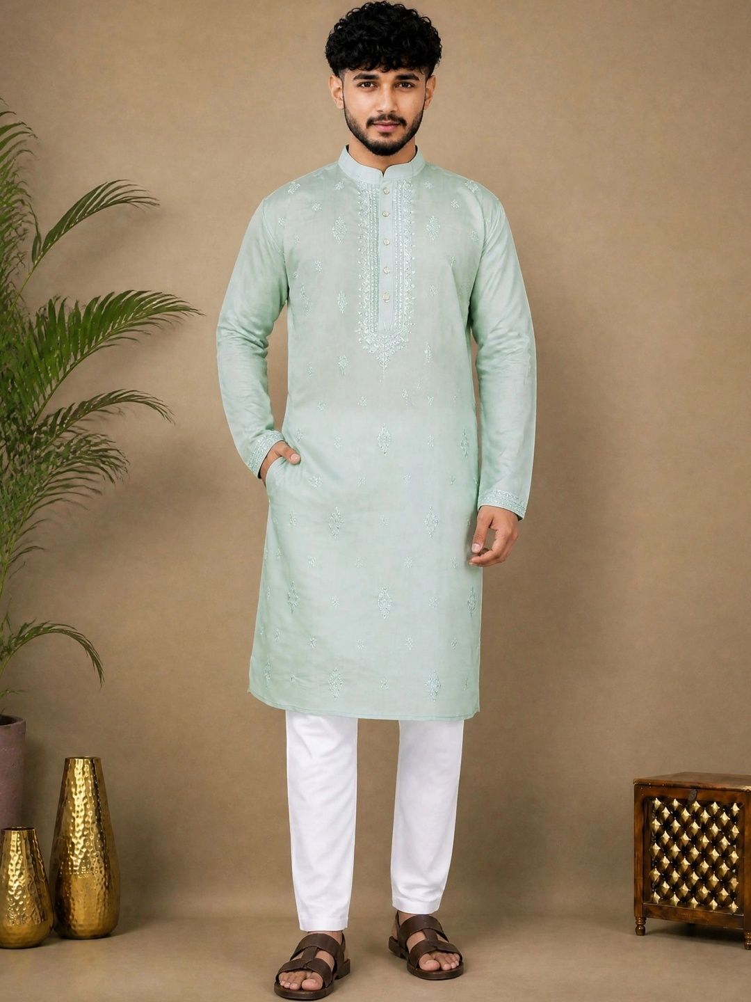 Anouk Men Embroidered Thread Work Kurta-picture-43