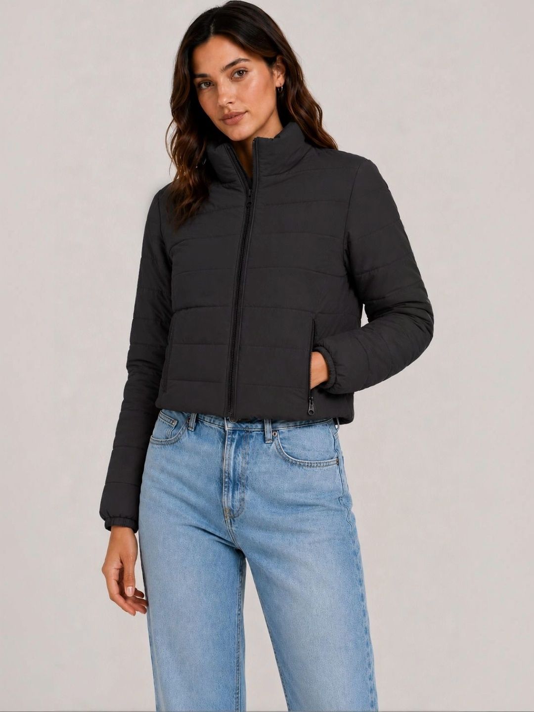 Roadster Women Lightweight Crop Puffer Jacket-picture-36