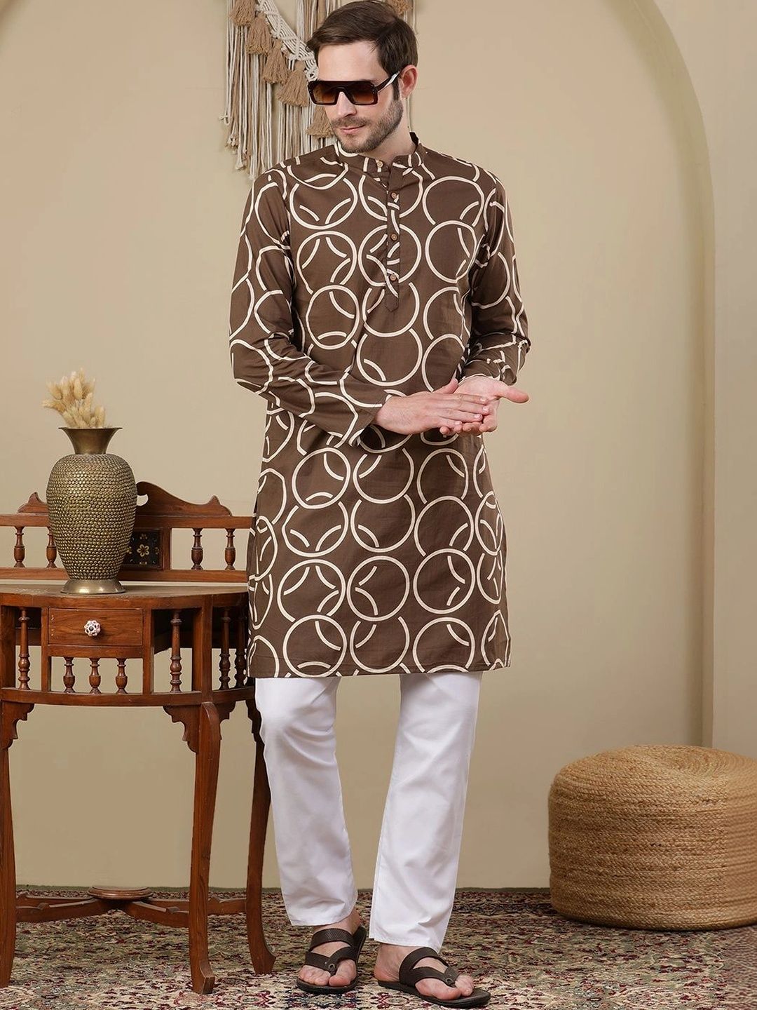 Anouk Men Geometric Printed Kurta-picture-21