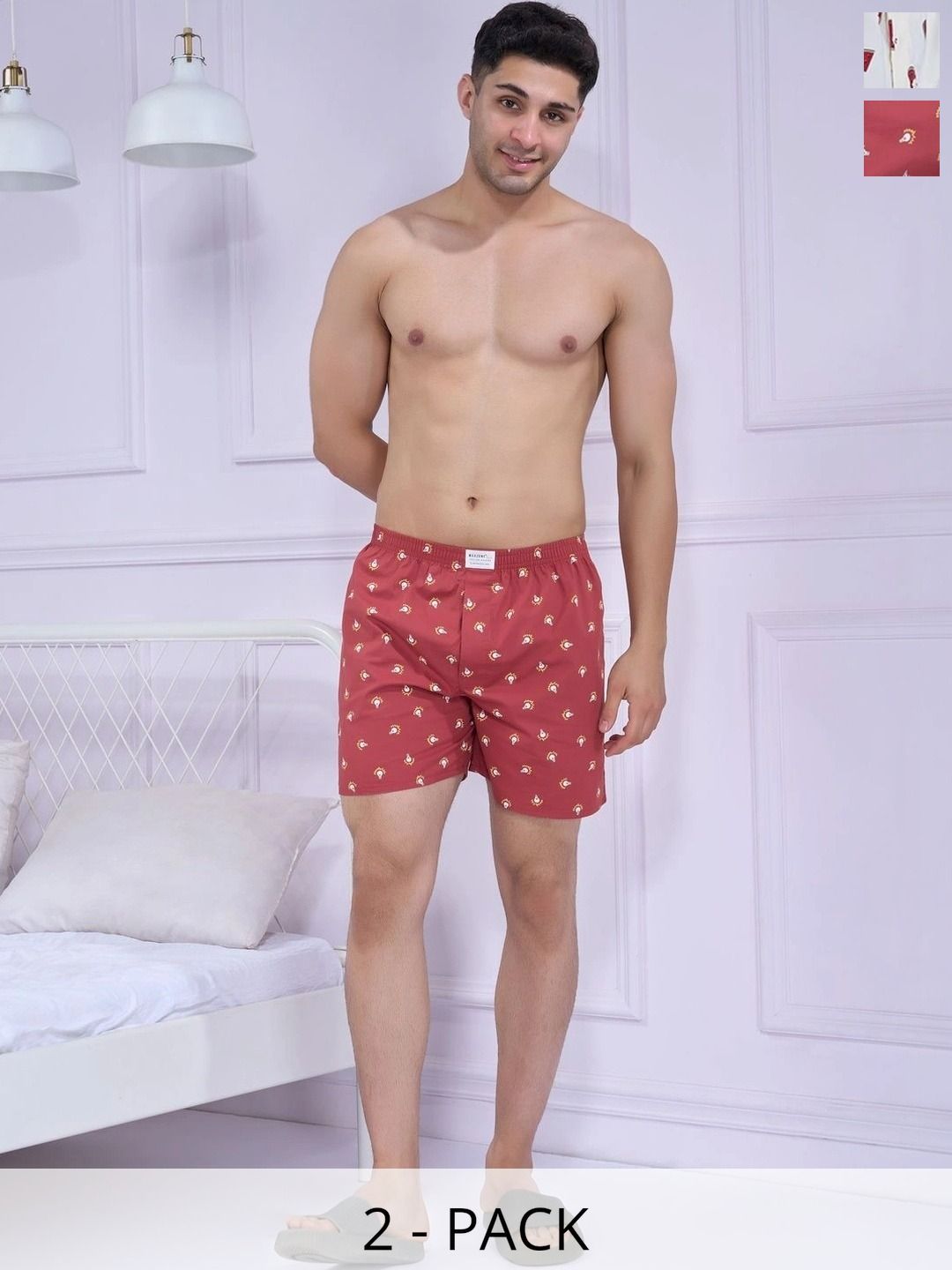 MAXZONE Pack Of 2 Printed Pure Cotton Boxers-picture-37