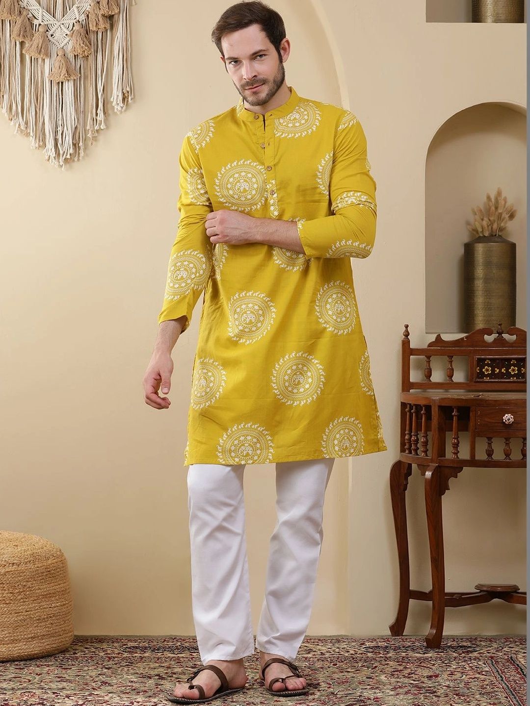 Anouk Men Ethnic Motifs Printed Kurta-picture-17