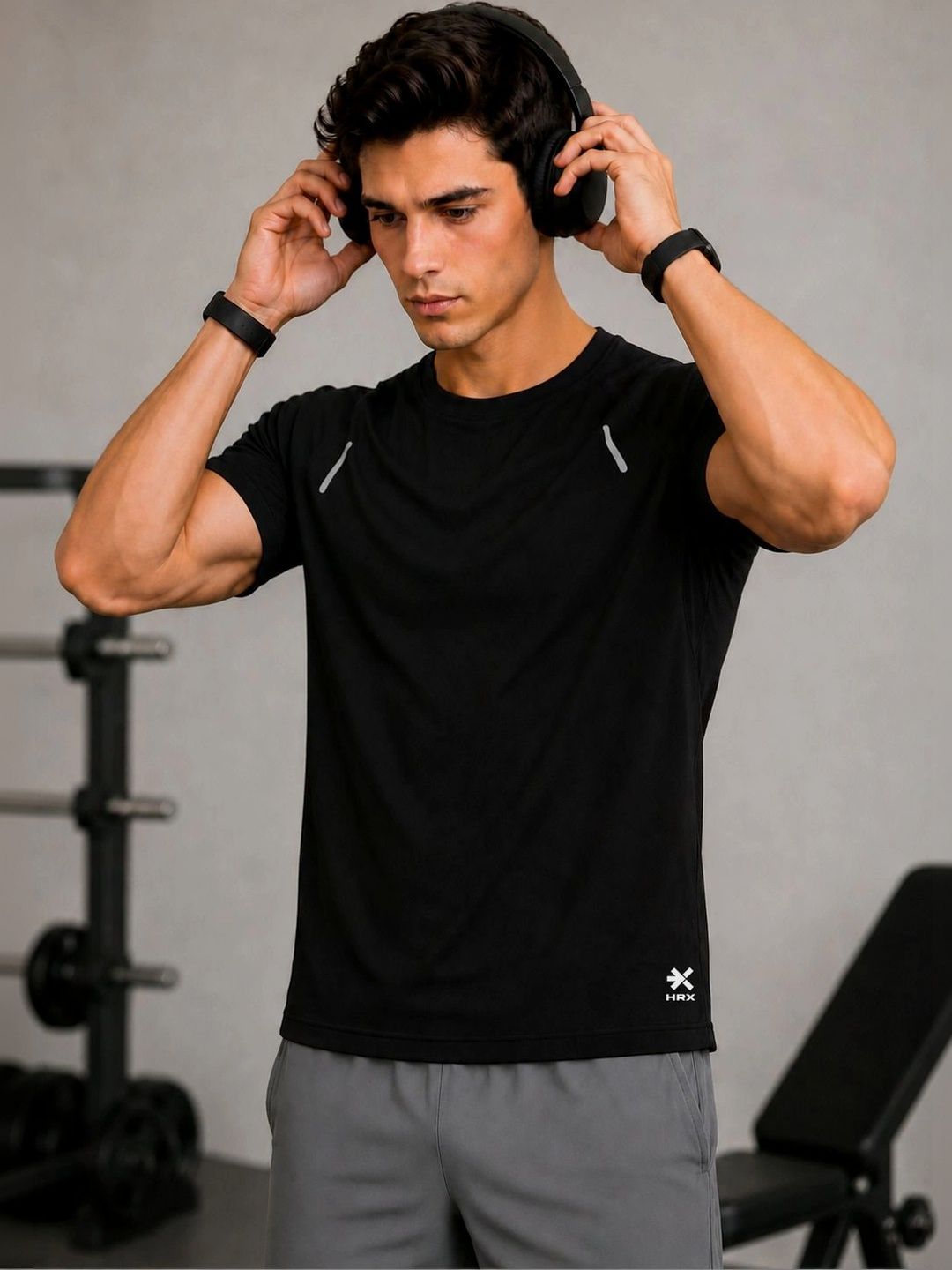 HRX by Hrithik Roshan Men Brand Logo Dri-FIT T-shirt-picture-21