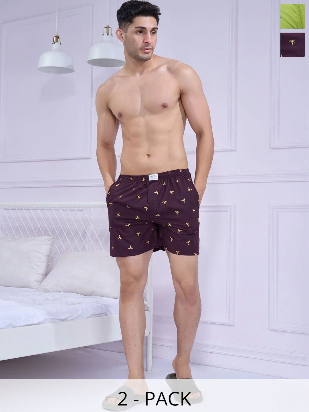 MAXZONE Pack Of 2 Printed Pure Cotton Boxers-picture-12
